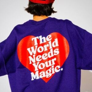 NWT Dressed in Lala The World Needs Your Magic Heart Pullover